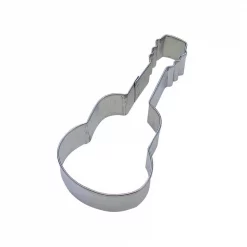 New 😍 CybrTrayd 12-Piece 4.5 In. Guitar Tinplated Steel Cookie Cutter & Recipe 💯