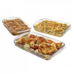 Brand new 👏 Libbey Baker’s Basics 3-Piece Clear Glass Pan Set 😀