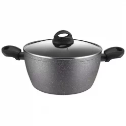 Outlet π AMERCOOK Lava Stone 5 Qt. Aluminum Nonstick Casserole Dish In Gray With Glass Lid π