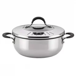 Budget π Circulon Momentum Stainless Steel Nonstick 4-Quart Covered Casserole With Locking Straining Lid βοΈ