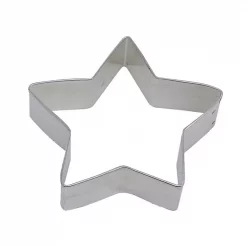 Brand new 💯 CybrTrayd 12-Piece 4.5 In. Star Tinplated Steel Cookie Cutter & Cookie Recipe 🥰