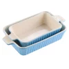 Wholesale 🔥 MALACASA 2-Piece Blue Rectangle Porcelain Bakeware Set 12 In. And 13 In. Baking Dishes 😍