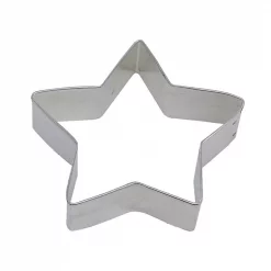 Buy 🔥 CybrTrayd 12-Piece 3.5 In. Star Tinplated Steel Cookie Cutter And Cookie Recipe 💯