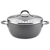 Best Pirce 🔔 Circulon Radiance 5.5 Qt. Gray Hard-Anodized Nonstick Covered Casserole 😍