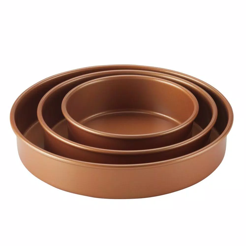 New π Ayesha Curry 3-Piece Round Cake Pan Set, Copper π