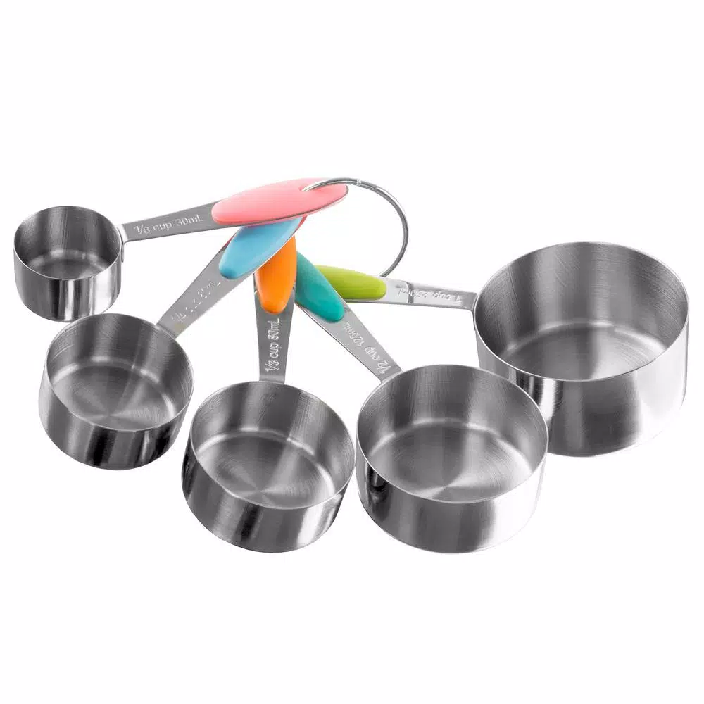 Cheap β¨ Classic Cuisine 5-Piece Stainless Steel With Silicone Measuring Cup Set π