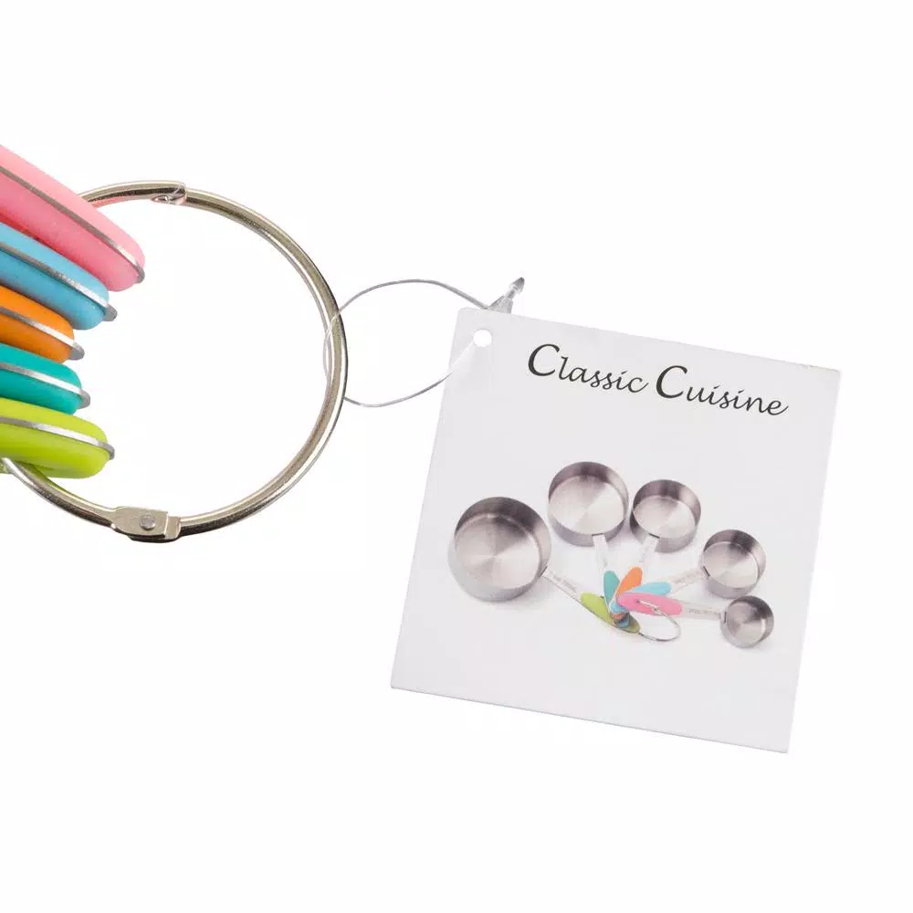 Cheap β¨ Classic Cuisine 5-Piece Stainless Steel With Silicone Measuring Cup Set π - Image 4