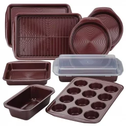 Best Sale 👍 Circulon Nonstick Bakeware 10-Piece Merlot Bakeware Set 🧨