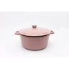 Outlet ✨ BergHOFF Neo 7 Qt. Round Cast Iron Casserole Dish In Pink With Lid 👏