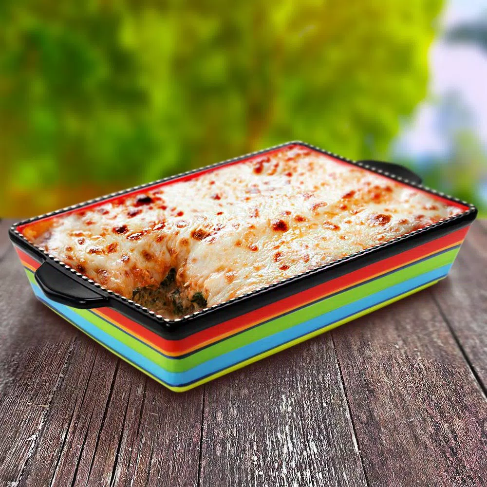 Best deal π Gibson Pueblo Springs 3-Piece Stoneware Bright Color Bakeware Set β€οΈ - Image 4