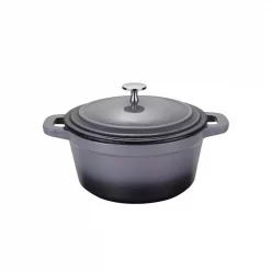 Wholesale π AMERCOOK LA PLURIEL 3 Qt. Round Enameled Cast Iron Casserole Dish In Gray With Lid π