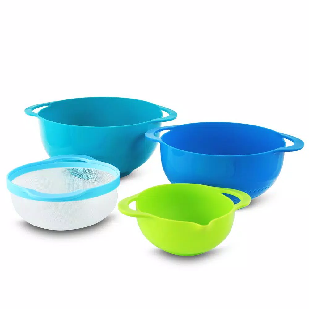 Wholesale π MegaChef 8-Piece Plastic Assorted Colors Mixing Bowl Set With Measuring Cups π - Image 3