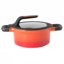 Coupon 🎉 BergHOFF GEM Stay Cool 3 Qt. Cast Aluminum Nonstick Casserole Dish In Orange With Glass Lid ✨
