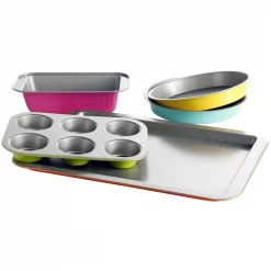 New 💯 Gibson Color Splash Lyneham 5-Piece Carbon Steel Bakeware Set 🥰