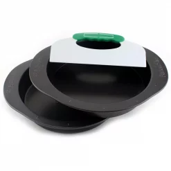 Buy 🎉 BergHOFF Perfect Slice 3-Piece Carbon Steel Cake Pan Set With Slicing Tool 🤩