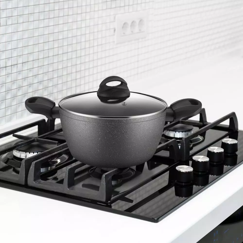 Buy π AMERCOOK Lava Stone 1.25 Qt. Aluminum Nonstick Casserole Dish In Gray With Glass Lid π€© - Image 2