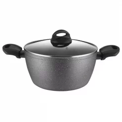 Deals 😉 AMERCOOK Lava Stone 3.5 Qt. Aluminum Nonstick Casserole Dish In Gray With Glass Lid 🌟