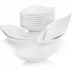 Best Pirce ❤️ MALACASA 4.75-Inch Porcelain White Ramekins Set For Souffle Dishes (Set Of 12) 👏