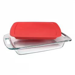Cheap 😍 Pyrex Easy Grab 3-qt Glass Baker With Red Lid 🎁