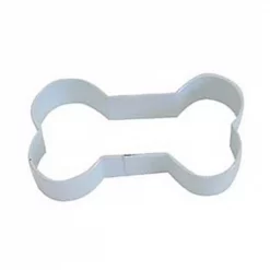 Promo ✔️ CybrTrayd 12-Piece 🐶 Dog Bone 3.5 In. White Polyresin Cookie Cutter & Recipe 🥰