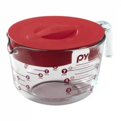 Buy 🤩 Pyrex Clear Measuring Cup With Red Lid 😀