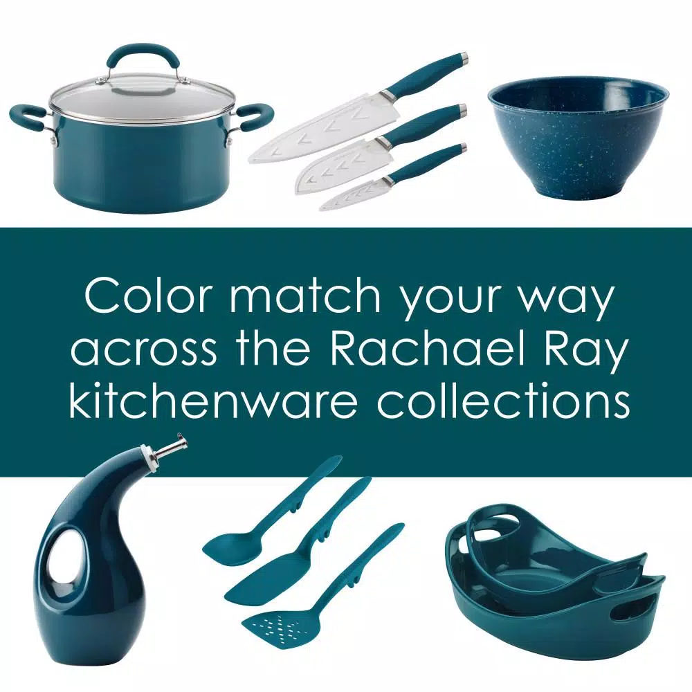 Best Pirce π― Rachael Ray Create Delicious 4 Qt. Cast Iron Casserole Dish In Teal Shimmer With Griddle Lid β¨ - Image 4