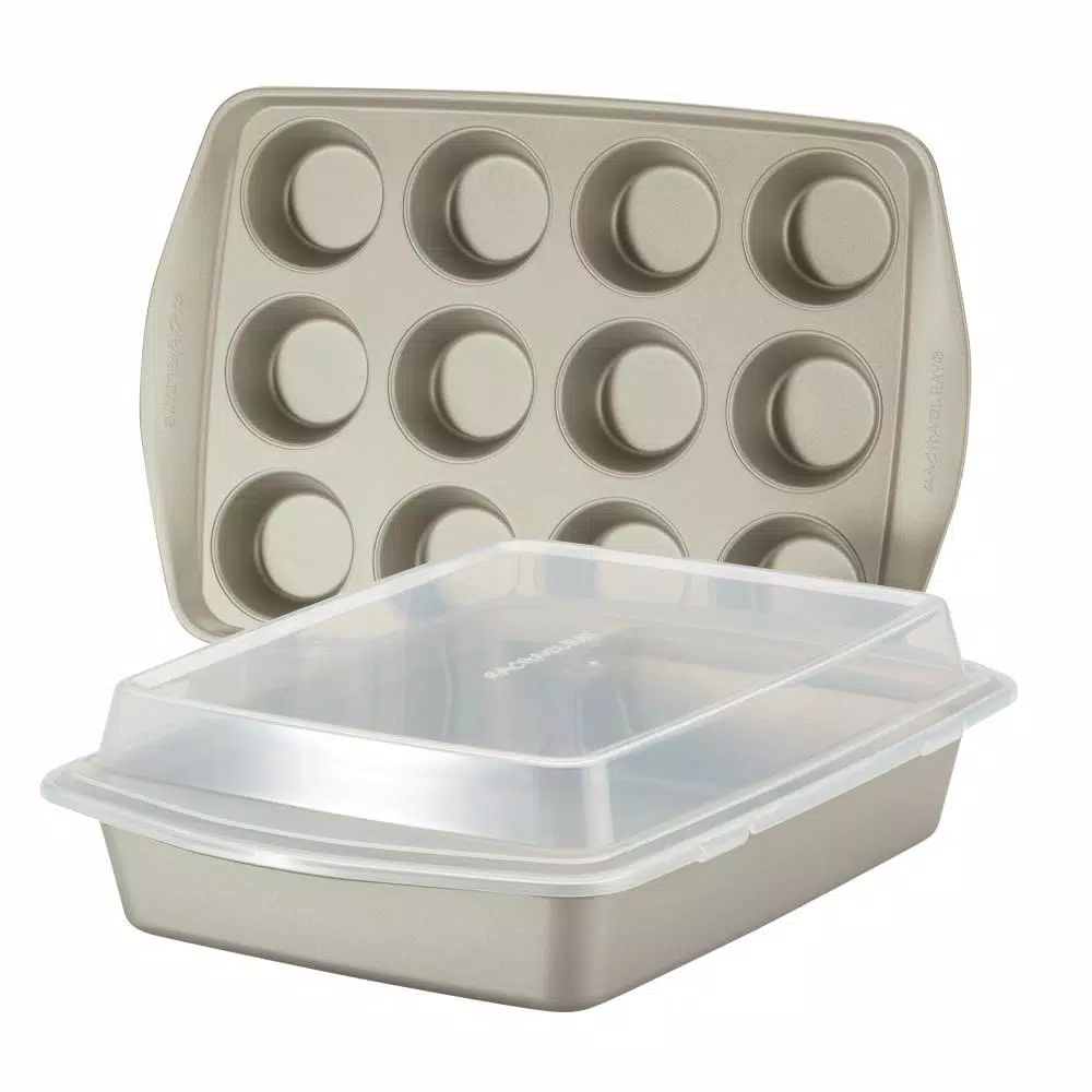 Best reviews of β Rachael Ray Nonstick Bakeware Set, 3-Piece, Silver π