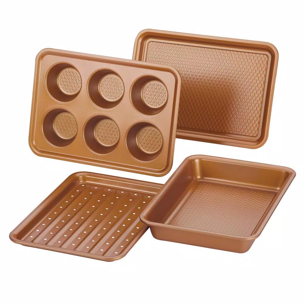 Flash Sale π Ayesha Curry Ayesha Bakeware Toaster Oven Baking Set, Copper, 4-Piece π§¨