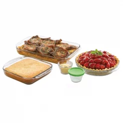 Wholesale 🎁 Libbey Baker’s Basics 7-Piece Glass Bakeware Set With 4 Lids 🥰