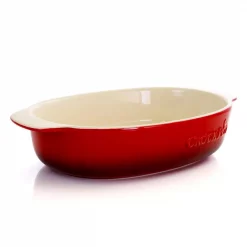 Deals 🌟 Gibson 2.5 Qt. Red Stoneware Bake Pan 🥰
