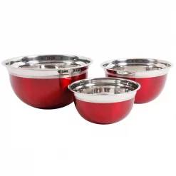 Hot Sale 👍 Oster Rosamond 3-Piece Stainless Steel Mixing Bowl Set 💯