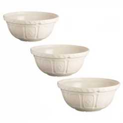 Best deal ✔️ Mason Cash Cane 3-Piece Cream Mixing Bowl Set 😉