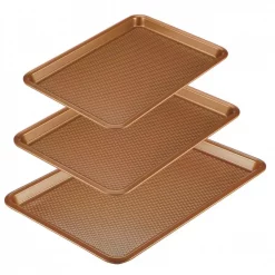 Wholesale 😍 Ayesha Curry Ayesha Bakeware Nonstick Cookie Pan Set, 3-Piece, Copper ✨