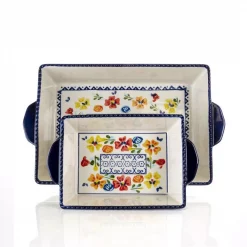 Best deal 😍 GIBSON Elite Luxembourg 2-Piece Rectangular Stoneware Bakeware Set 👍