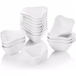 Outlet π― MALACASA 3 In. White Porcelain Ramekins Souffle Dishes Serving Bowls (Set Of 16) π