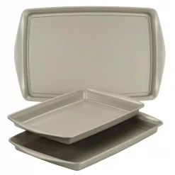 Best reviews of 🎁 Rachael Ray Nonstick Bakeware Cookie Pan Set, 3-Piece, Silver 🤩