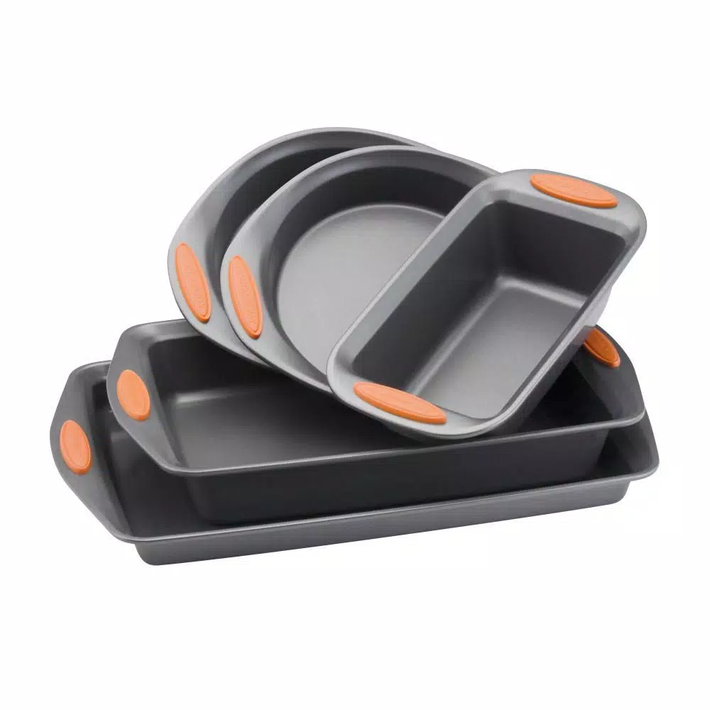 Wholesale π Rachael Ray Oven Lovinβ 5-Piece Gray And Orange Bakeware Set π