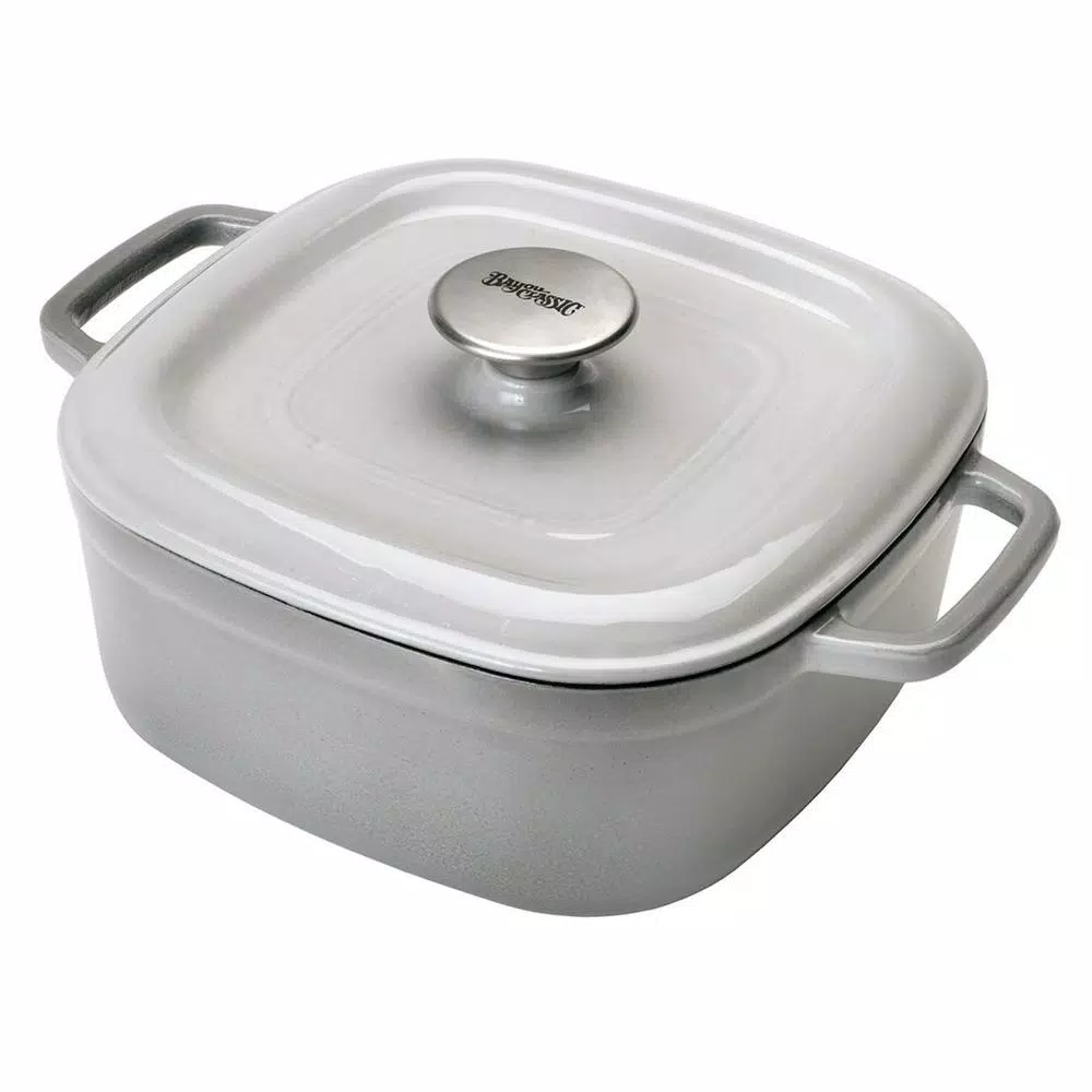 Hot Sale β¨ Bayou Classic 4 Qt. Enameled Covered Weathered Gray Casserole π